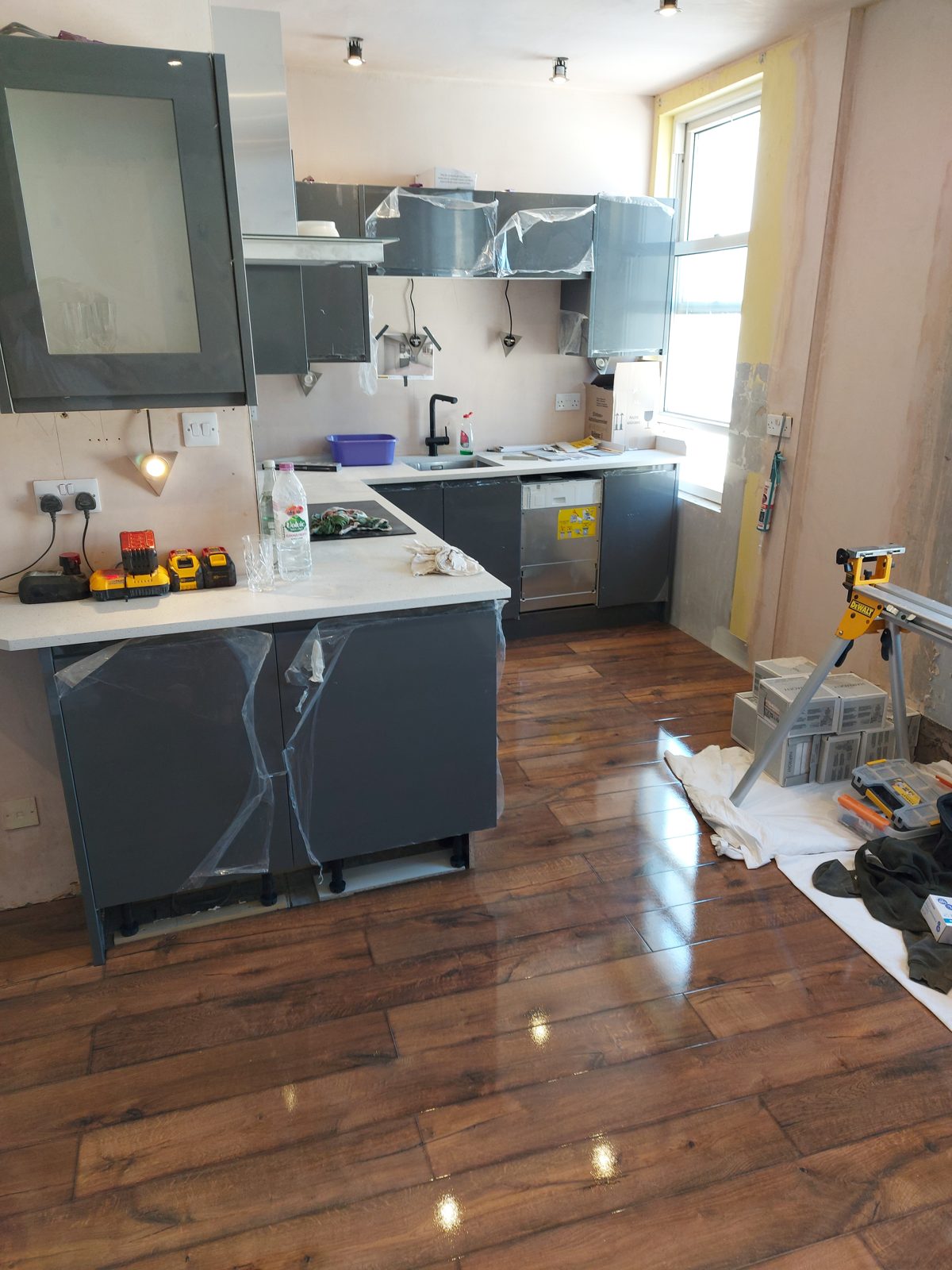 New floor down, island in place: St John's Road kitchen project photo 16